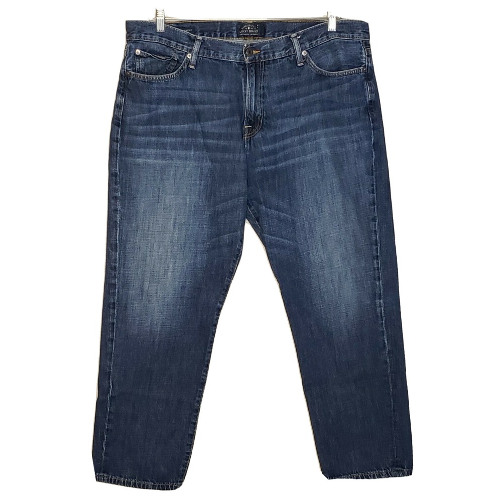 Lucky‎ Brand Mens Jean 40/30 Medium Wash Blue 221 The Original Straight Jeans